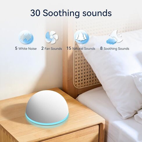 جهاز صوت صغير يعمل بالبطارية، جهاز ضوضاء أبيض محمول، جهاز ضوضاء بني فاتح ليلاً، 30 صوتًا مهدئًا للأطفال والكبار، جهاز نوم، 4 وظائف ذاكرة مؤقت للمنزل والسفر والمكتب in Kuwait