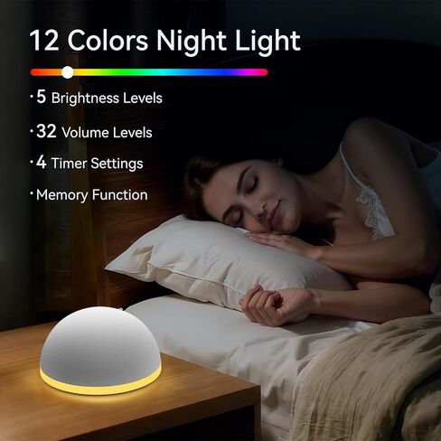 جهاز صوت صغير يعمل بالبطارية، جهاز ضوضاء أبيض محمول، جهاز ضوضاء بني فاتح ليلاً، 30 صوتًا مهدئًا للأطفال والكبار، جهاز نوم، 4 وظائف ذاكرة مؤقت للمنزل والسفر والمكتب in Kuwait