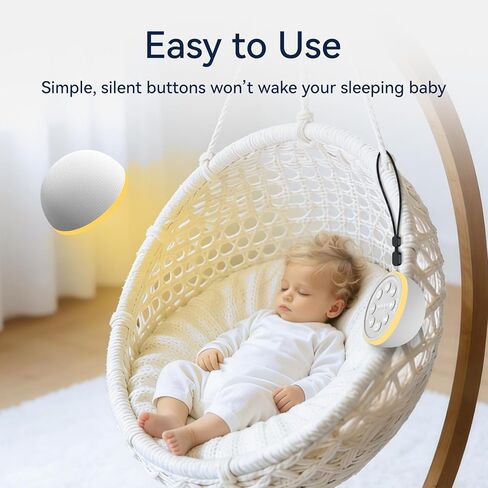 جهاز صوت صغير يعمل بالبطارية، جهاز ضوضاء أبيض محمول، جهاز ضوضاء بني فاتح ليلاً، 30 صوتًا مهدئًا للأطفال والكبار، جهاز نوم، 4 وظائف ذاكرة مؤقت للمنزل والسفر والمكتب in Kuwait