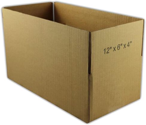 EcoSwift 5 12x6x4 صناديق التعبئة من الورق المقوى المموج البريدية المتحركة صندوق الشحن كرتون in Kuwait