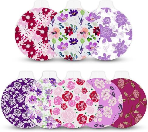 40 Pack G7 Adhesive Patches, Waterproof Over Patches for G7 & Stelo, with Easy-Peel Tab Pre-Cut Backing, Hypoallergenic & Latex-Free Stelo Overpatch for Long Stay Protection, 8 Styles Flowers in Kuwait