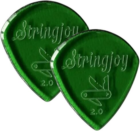 أعواد جيتار أكريليك بسكين الجيب مقاس 1.5 مم من Stringjoy - أعواد أكريليك ممتازة للجيتار الكهربائي والصوتي والباس - هجوم دقيق وإطلاق بدون مجهود، عبوتان in Kuwait