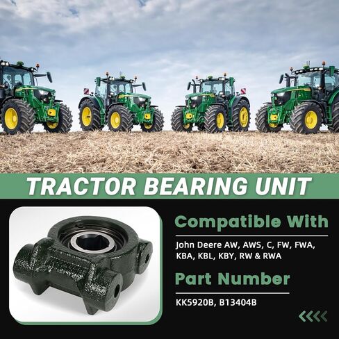 وحدة محمل KK5920B، محمل مسلفة قرص مربع 1-1/8 بوصة مناسب لجرارات John Deere AW وAWS وC وFW وFWA وKBA وKBL وKBY وRW وRWA - استبدل المحمل الزراعي المختوم مسبقًا B13404B in Saudi Arabia