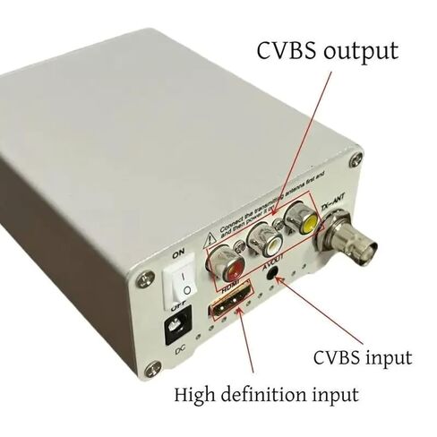 Analog TV Transmitter with J-Type Telescopic Antenna VHF/5-12 UHF/13-68 Channels HD HDMI Analog CVBS Input Clear Sound in Saudi Arabia