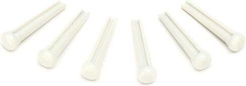Graph Tech PP-1100-01 TUSQ Traditional Style Bridge Pin Set - White with No Dot (set of 6) + Graph Tech PQ-9280-C0 TUSQ in Saudi Arabia