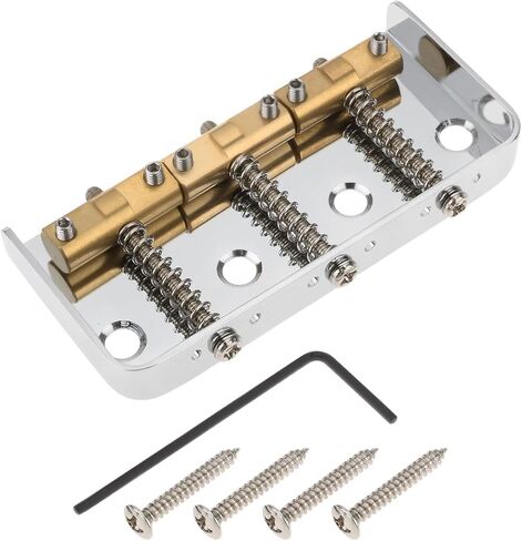 Short Guitar Bridge Brass Compensated Saddles Compatible with Telecaster Guitar Silver in Saudi Arabia