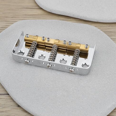 Short Guitar Bridge Brass Compensated Saddles Compatible with Telecaster Guitar Silver in Saudi Arabia