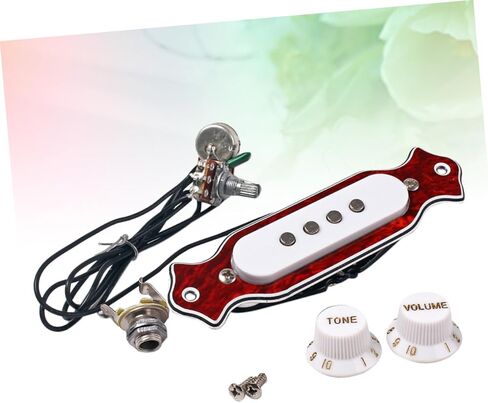 VICASKY Metal Dark Red Four-string Soundhole Pickup for Cigar Box Guitars and Lightweight Design High Permeability Magnet Replacement for String Instruments in Saudi Arabia