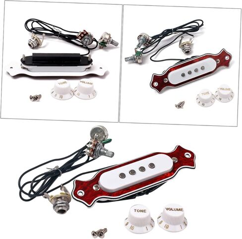 VICASKY Metal Dark Red Four-string Soundhole Pickup for Cigar Box Guitars and Lightweight Design High Permeability Magnet Replacement for String Instruments in Saudi Arabia