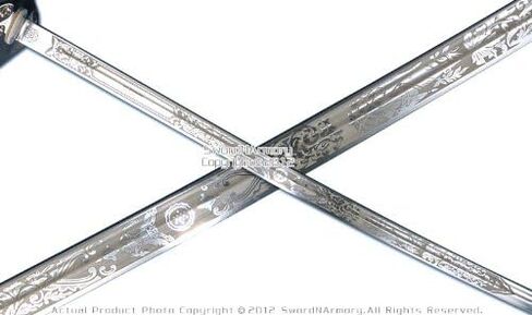 سيف احتفالي عسكري، شفرة نقش حمض صابر لضابط الجيش الأمريكي in Kuwait