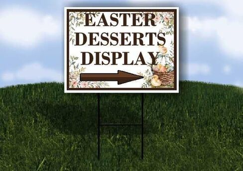 عرض حلويات عيد الفصح، سلة بيض عيد الفصح، ربيع عتيق، أسهم بنية اللون، إطار مزدوج الجوانب، مقاس 23 × 23 بوصة. in Kuwait