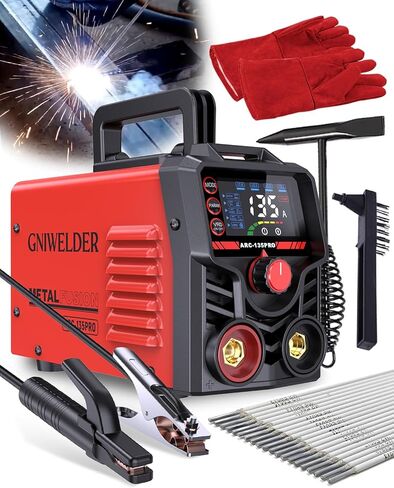 Stick Welder 135A110V Portable Welding Machine,ARC/LiftTIG welder with LED Display Synergic Control,IGBT Inverter Welder Hot Start & Arc Force Anti-Stick for Home repair& Metal Work 20 Rods Include in Saudi Arabia