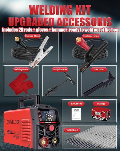 Stick Welder 135A110V Portable Welding Machine,ARC/LiftTIG welder with LED Display Synergic Control,IGBT Inverter Welder Hot Start & Arc Force Anti-Stick for Home repair& Metal Work 20 Rods Include in Saudi Arabia