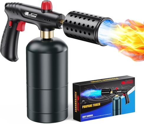 ARTFLAMM Powerful Propane Torch Gun, Flamethrower with Turbo Mode, Charcoal Torch Lighter with Safety Lock, Kitchen Blow Torch for Cooking, BBQ, Searing Steak, Grill(Tank Not Included) in Saudi Arabia