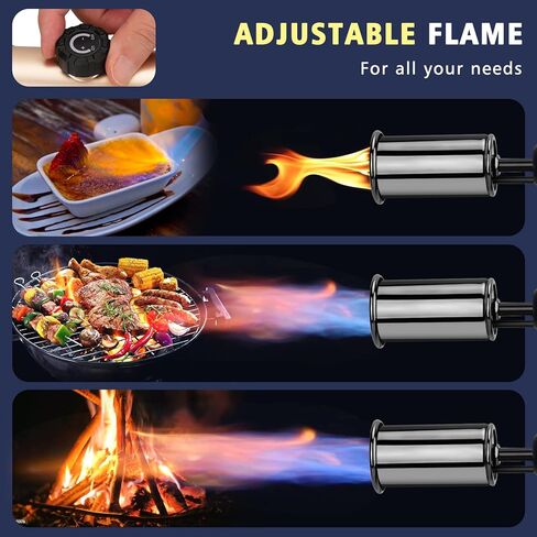ARTFLAMM Powerful Propane Torch Gun, Flamethrower with Turbo Mode, Charcoal Torch Lighter with Safety Lock, Kitchen Blow Torch for Cooking, BBQ, Searing Steak, Grill(Tank Not Included) in Saudi Arabia