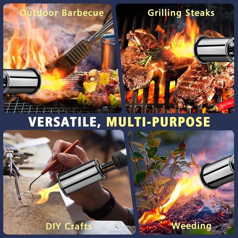 ARTFLAMM Powerful Propane Torch Gun, Flamethrower with Turbo Mode, Charcoal Torch Lighter with Safety Lock, Kitchen Blow Torch for Cooking, BBQ, Searing Steak, Grill(Tank Not Included) in Saudi Arabia