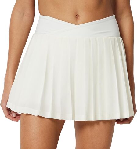 Amazon Essentials Women's Women's Performance Stretch Woven Pleated Tennis Skirt with Built-in Shorts and Pockets in Saudi Arabia