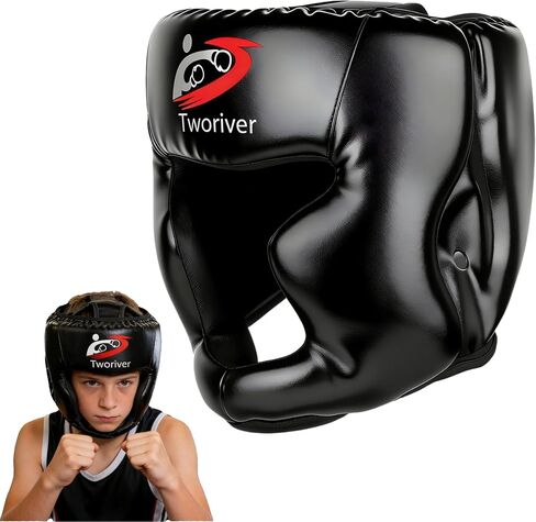 أغطية رأس الملاكمة، مقاس واحد يناسب جميع الأعمار، أغطية رأس MMA، خوذة ملاكمة من النوع المغلق، دعامة ركل MMA Muay Thai in Kuwait