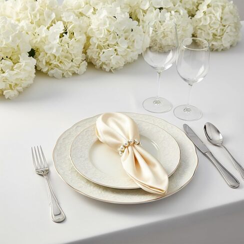 Pearl Napkin Rings Set of 12, Reusable Gold Napkin Rings Bulk, Gold Napkin Holder for Formal Dinner Reception Party Banquet Table Decor and Daily Use in Saudi Arabia