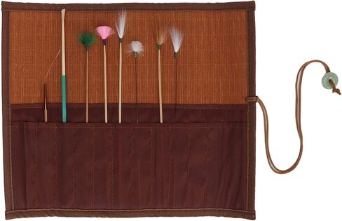 Ear Scratcher Feathers Kit, Ear Scoop, 7PCS Cleaner with Bamboo Mat, Ear Pick Cleaning, Ear Tool Massage Relaxing Wax Removal Feathers in Saudi Arabia
