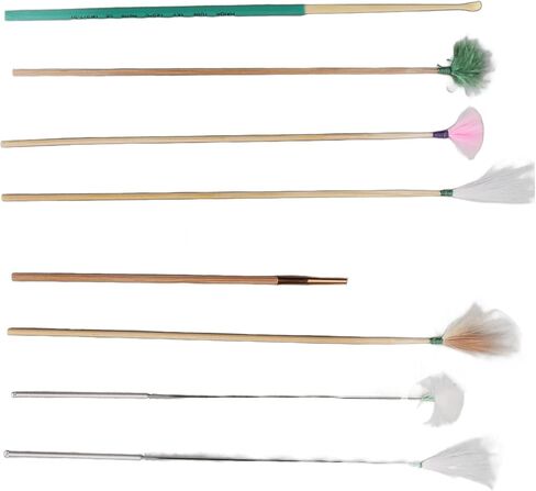 Ear Scratcher Feathers Kit, Ear Scoop, 7PCS Cleaner with Bamboo Mat, Ear Pick Cleaning, Ear Tool Massage Relaxing Wax Removal Feathers in Saudi Arabia