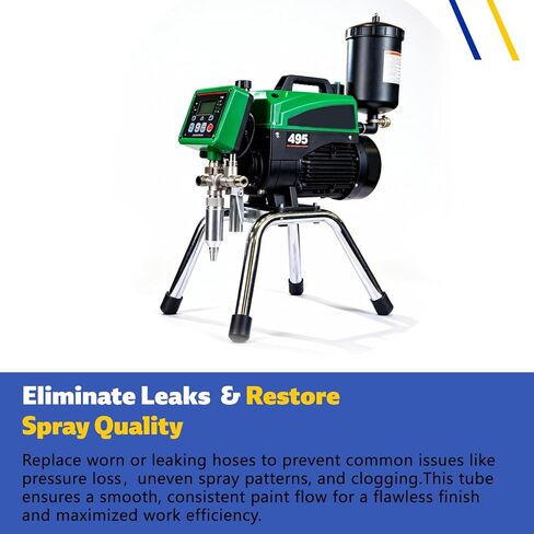 24W830 خرطوم مكبس بخاخ بدون هواء، أنبوب جانبي، خرطوم مقترن متوافق مع Graco 390 395 490 495 595 PC، 0.5 بوصة أزرق in Saudi Arabia