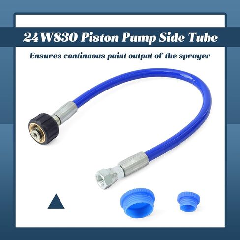 24W830 بخاخ طلاء مكبس مضخة أنبوب جانبي خرطوم مقترن متوافق مع Graco 390 395 490 495 595 قطعة، 0.5 بوصة أزرق in Saudi Arabia