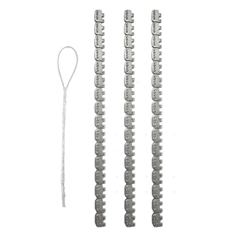 48'' Stainless Steel Conveyor Belt Fasteners Clips with 27.5'' Hinge Pin - for Industrial Conveyor Belt Staple Lacing, Suitable for Belt Thickness of 5-6mm - Split into 3 Equal Sections in Saudi Arabia