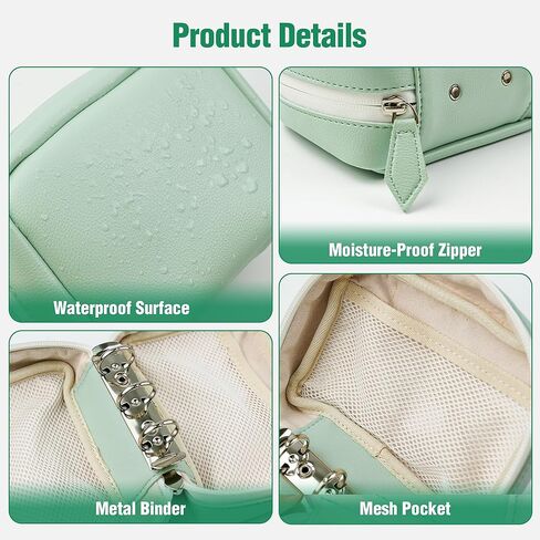 A8 Waterproof Pill Pouch Set, Large Weekly Pill Organizer with 14 Color-Coded Medicine Pouches, Reusable Travel Medicine Organizer, Zippered Pill Storage for Fish Oils, Vitamins（Green） in Saudi Arabia