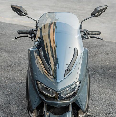 الزجاج الأمامي للدراجات النارية لـ NMAX 125 155 NM-X 2021-2024 شاشة أمامية لحاجب الرياح منحرف ، دخان خفيف in Kuwait