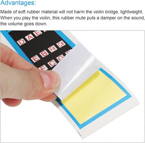 Generic 1/2 Violin Finger Guide Violin Fingerboard Stickers Fretboard Guide Labels Markers Black for 1/2 Violins Practice Beginners in Saudi Arabia