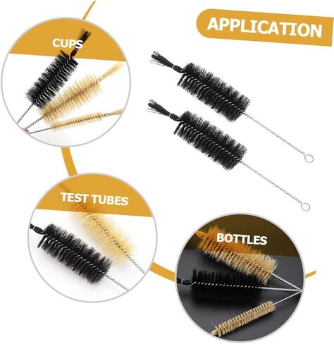 Lab Beaker Brush 2 Pack Tube Cleaning Brush for Test Tube Baby Bottle Kettle Bottle Scrubber Household Cleaning Brush Bristles in Saudi Arabia
