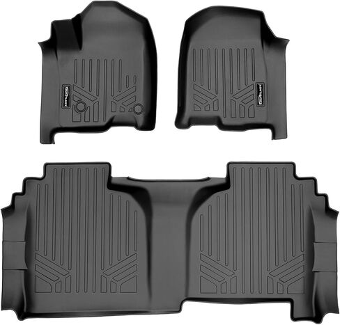 Maxliner Custom Fit Floor Mats 2 صف بطانة صف متوافقة مع 2019-2025 شيفروليه سيلفرادو 1500 in Kuwait