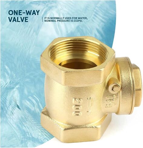 Actuator Ball Valve DN32/DN40/DN50 Female Thread Brass Non-Return Swing Check Valve 232PSI Prevent Water Backflow Solenoid Valve(2′) in Kuwait