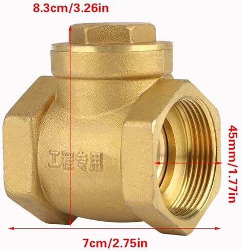 Actuator Ball Valve DN32/DN40/DN50 Female Thread Brass Non-Return Swing Check Valve 232PSI Prevent Water Backflow Solenoid Valve(2′) in Kuwait