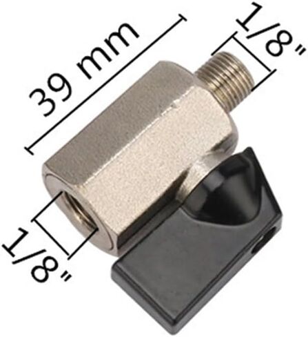 1/8" 1/4" 3/8" 1/2" Male to Female Threaded Mini Brass Ball Valve Garden Irrigation System Water Control Switch Adapter 2Pcs(1/8"-Silver) in Kuwait