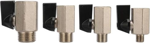 1/8" 1/4" 3/8" 1/2" Male to Female Threaded Mini Brass Ball Valve Garden Irrigation System Water Control Switch Adapter 2Pcs(1/8"-Silver) in Kuwait