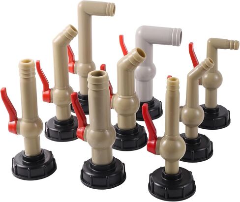 صمام استبدال محول خزان IBC، صمام التحكم في مياه الري في الحديقة، 1/2 بوصة 3/4 بوصة 1 بوصة إلى 18/24/26/32 مم شائك (كما هو موضح في الصورة 1-1/2) in Kuwait