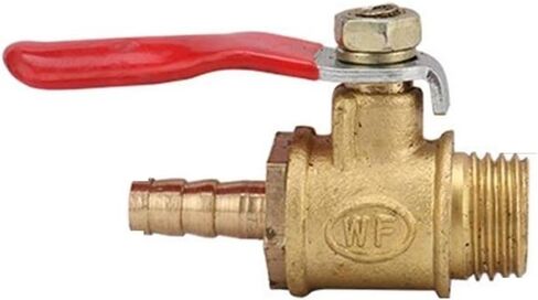 2 Pcs 1/4" Male Thread Brass Ball Valve 6mm 8mm 10mm Pipe Port Garden Irrigation Water Tank Water Controller Switch Pipe Fitting(Yellow-01-8mm) in Kuwait