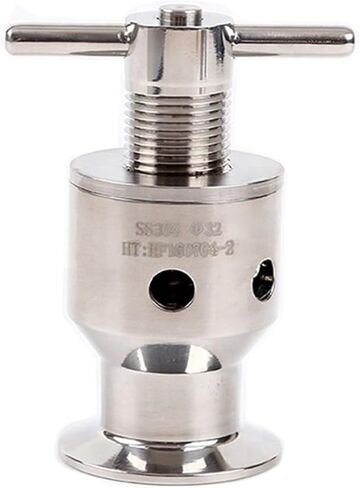 الأنابيب OD 32 مللي متر SUS304 1.5 "ثلاثي المشبك قابل للتعديل تخفيف الضغط صمام الأمان 0.5-6 بار صمام تنفيس in Kuwait