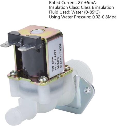 220V 3/4in Solenoid Water Valve Inlet 1-Way Guide Plastic Connector for Home Using in Kuwait