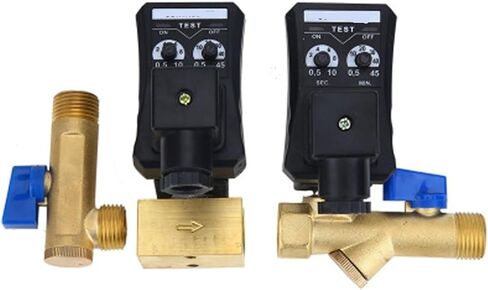 DN15 Automatic Drainer Opt-A 12V/24V DC 110V/220V AC Timer Air Compressed Gas Tank Drain Valve Opt-B(DC12V,Opt-B) in Kuwait