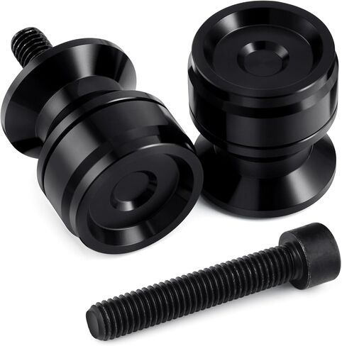 PBYMT 8 مم Swingarm بكرات المتزلجون حامل عالمي M8 أسود متوافق مع CBR 600 F2 F3 F4 F4i CBR600RR CBR1000RR GSXR600 GSXR750 GSXR1000 GSXS750 SV650 ZX6R ZX10R Z650 Z900 Z1000 EX400 EX650 Daytona in Kuwait
