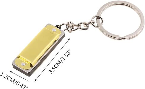 الملونة هارمونيكا المفاتيح هارمونيكا 8 لهجة 4 ثقوب ل مفتاح سلسلة التوافقي كيرينغ مفاتيح حامل حقيبة قلادة in Kuwait