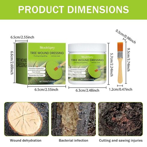 100g/3.5oz Tree Wound Sealer & Pruning Sealer - Plant Grafting Paste for Tree Repair, Ointment Agent for Wound Protection, Gardening Repair Tool for Healthy Tree Care in Kuwait