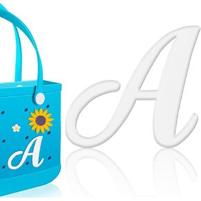 3 Pcs Letter Charms for Bogg Bag Clips Insert Bogg Bag Accessories Charm Decorative Alphabet Charm for Handbag Beach Tote Bag