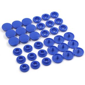 20 Sets T5 Resin Plastic Snaps Buttons Snap Fasteners Press Studs for Clothing DIY (17# Dark Blue)