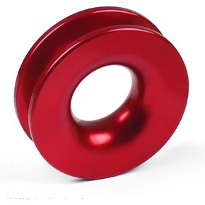 Winch Snatch Recovery Ring - 41000 lbs Snatch Block Pulley Towing Ring for ATV UTV SUV Truck Off-Road Vehicle Soft Shackle Recovery and Synthetic Rope - Red