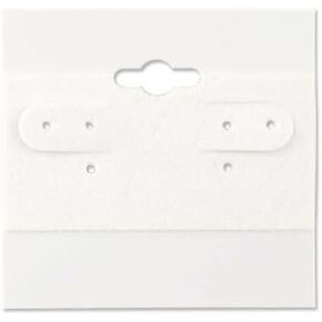 Hanging Earring Cards White 2"x2" (100-Pcs) Jewelry Display