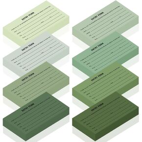 Whaline 2000 Sheets 8 Pad Blank Entry Forms Raffle Tickers Sage Green Fundraising Items Ticket with Name Phone Address for Contests Prize Game School Events, 2.8 x 5.2 in